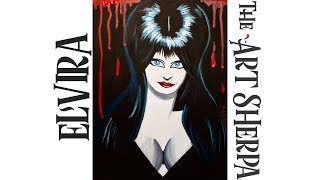 How to paint with Acrylic Elvira Easy Beginner tutorial  TheArtSherpa [upl. by Sifan]