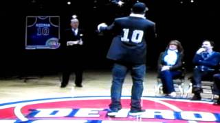 Dennis Rodman Retire No10 Jersey Pistons [upl. by Dewie]