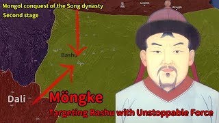 Second stage of the MongolSong war Möngke concentrates on attacking Bashu but falls in Diaoyu City [upl. by Alves]