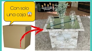 MESA DE CENTROMESACOMO HACER MESA DE CARTÓNreciclajemanualidades [upl. by Canotas]