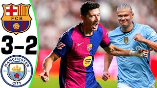 Barcelona vs Manchester City 32  All Goals and Highlights  2024 🔥 HAALAND [upl. by Forrest]