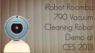 iRobot Roomba 790 Vacuum Cleaning Robot Demo at CES 2013 [upl. by Stroup158]