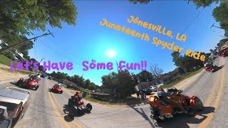 Jonesville LA Juneteenth Spyder Ride [upl. by Ahser]