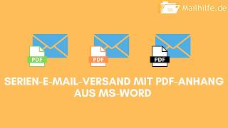 Serienbriefe mit personalisiertem PDFAnhang in Word erstellen [upl. by Jamila]