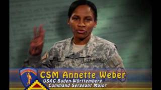 USAREUR Tax Fact 3 CSM Annette Weber [upl. by Nnaegroeg]