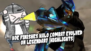 Koe Nearly Loses His Mind Finishing Halo Combat Evolved On Legendary [upl. by Ahsiekit125]