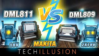 🔥Die NEUEN 18V AKKU BAUSTRAHLER von MAKITA im Vergleich😱  Makita DEADML809 VS DEADML811 Test [upl. by Mcloughlin]