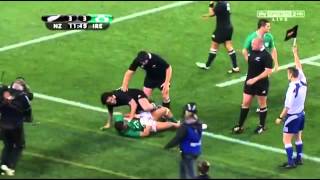 Cian Healy dump tackles Sonny Bill Williams SBW Ireland vs New Zealand June 2012 [upl. by Nessy]