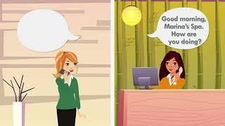 ENGLISH for RECEPTIONIST salon and spa  practice conversation [upl. by Jamnis]