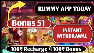 Bonus 41  New rummy app today  new casino app with sign up bonus  new casino app [upl. by Aiuoqes885]