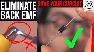 Flyback Diode Tutorial  Eliminate Back EMF AKA Snubber Diode Kickback Diode Freewheeling Diode [upl. by Rotberg528]