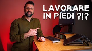 Lavoro in piedi da 15 anni i super benefici della SCRIVANIA RIALZATA standing desk regolabile [upl. by Renado]