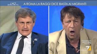 Casarini vs Alemanno Sullimmigrazione prendete voti ma perdete con la storia [upl. by Llenrev]