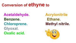 Different compounds preparation starting from ethyne [upl. by Kired656]