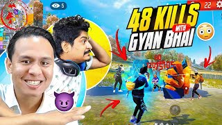 48 Kills with Gyan Bhai GyanGaming 😱 Tonde Gamer  Free Fire Max [upl. by Corsiglia40]