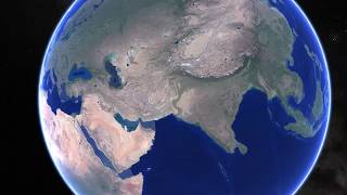 Zooming in from space to India [upl. by Merna410]