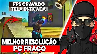 REVELEI A MELHOR RESOLUÇÃO DE TELA ESTICADA PARA PC FRACO NO BLUESTACKS 5 FREE FIRE [upl. by Janel]