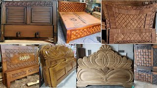 Wood headboard design ideas  Beautiful wooden headboard ideas  Make money with wood headboards [upl. by Anayra]