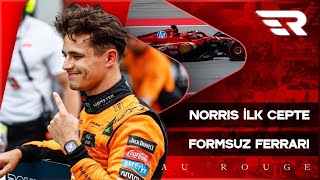 F1 İspanya GP Sıralama Turları Norris Polede Mercedes İkinci Çizgide Ferrari Formsuz  Eau Rouge [upl. by Hameerak]