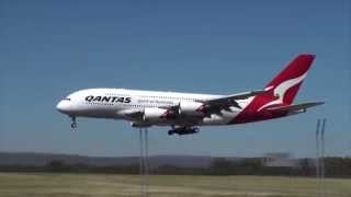 Qantas A380 First Landing Adelaide 2008 1080p HD [upl. by Enelyt]