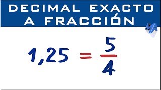 Convertir un decimal exacto a fracción [upl. by Maurey]