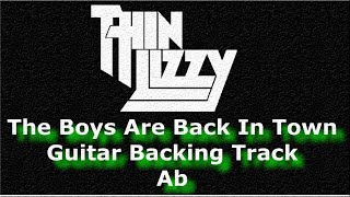 Thin Lizzy  The Boys Are Back In Town  Guitar Backing Track [upl. by Natsud402]