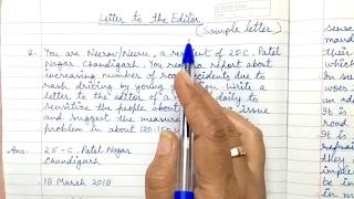 Formal Letter Writing  Letter to Editor Part 1 CBSE Class 10 English Oshin Maam VedantuClass91011 [upl. by Crofton]