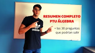 RESUMEN COMPLETO ÁLGEBRA PRUEBA DE TRANSICIÓN  LAS 30 PREGUNTAS QUE TE PODRÍAN SALIR [upl. by Nairot]