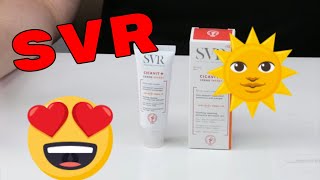 SVR Cicavit Soothing Repairing Protective AntiMark Care SPF 50 Sunscreen Review and How to Use [upl. by Bohs]