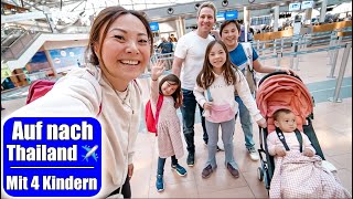 15 Std fliegen mit 4 Kindern nach Thailand ✈️ Besuch im Cockpit Fernreise Asien  Mamiseelen [upl. by Aikcir]