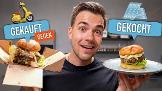 ZiegenkäseBurger für unter 5€ 🤤  GEKAUFT GEGEN GEKOCHT mit maxxpane [upl. by Christos100]