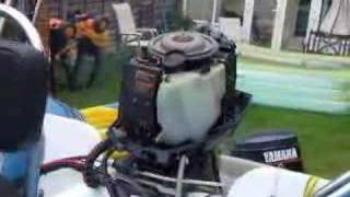 Yamaha 50hp outboard triple 2 stroke autolube [upl. by Hurlbut461]