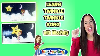 Learn Twinkle Twinkle Little Star Nursery Rhyme for Kids Children and Baby  Lyrics  Patty Shukla [upl. by Lewak]