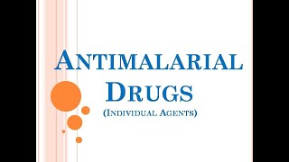 Antimalarial Drugs individual agents Quinine Primaquine Proguanil Pyrimethamine Brands Uses [upl. by Nebur]