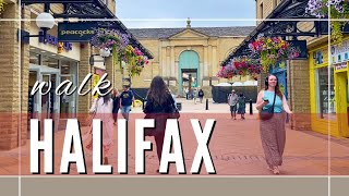 Halifax West Yorkshire UK  Town Walk 2024 [upl. by Notyalk]