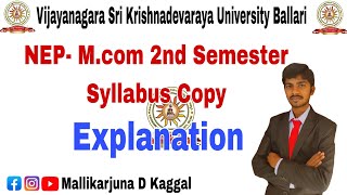 Vskub Mcom 2nd Semester Syllabus Copy  Vijayanagara Sri Krishnadevaraya University Ballari [upl. by Olnek]