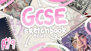 GCSE art sketchbook tour ☆ GRADE 9 A [upl. by Durrace]