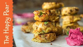 SWEET POTATO FRITTER  VEGAN  THE HAPPY PEAR [upl. by Cirillo778]