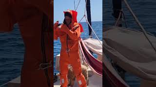 Trying out the survivalsuit on a sailboat [upl. by Naened13]