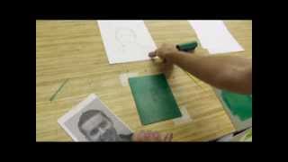 Mr Wilson Teaches MonoPrint Self Portraits [upl. by Aitnohs]