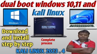 How to Dual Boot  Kali Linux amp Windows 1011 Step by Step Guide three OS in One LaptopPC [upl. by Akerdnuhs]