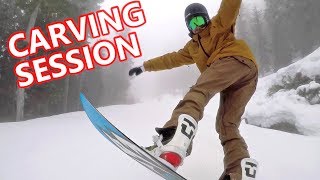 Carving Snowboard Session with T Rice Pro amp Mountain Twin [upl. by Mulcahy]