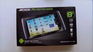 Archos 70 Android Internet Tablet  Unboxing [upl. by Bahner]