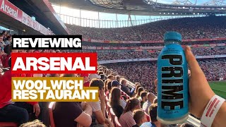 Reviewing Arsenal hospitality inside the Woolwich Restaurant 👀 [upl. by Llenahc948]