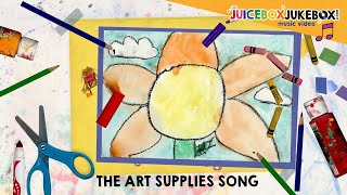 The Art Supplies Song by The Juicebox Jukebox  Art Class Elementary Teacher Draw Paint Color Create [upl. by Sternberg740]