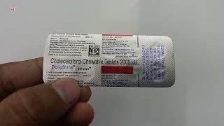 Dailyshine Tablet  Cholecalciferol Chewable tablets 2000 iu  Dailyshine tablet uses dosage Hindi [upl. by Amahcen170]