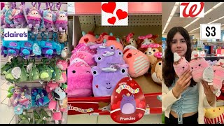 NEW 2024 Valentines day Squishmallows at Claires and Walgreens Bigfoot clips vday clips amp more [upl. by Eberle]