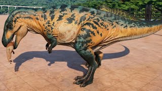 Jurassic World Evolution  3 Acrocanthosaurus 3 TRex amp 3 Giganotosaurus Breakout amp Fight [upl. by Alis]