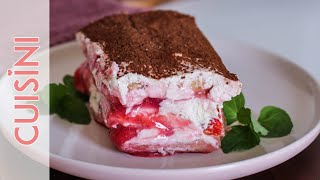 ERDBEER TIRAMISU Rezept 🍓 ohne Alkohol amp Ei einfaches schnelles Dessert mit Quark [upl. by Ivah714]