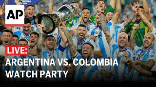 LIVE Argentina wins Copa America title beats Colombia 10 watch party [upl. by Esirahs]